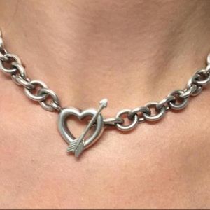 Tiffany heart and arrow toggle choker